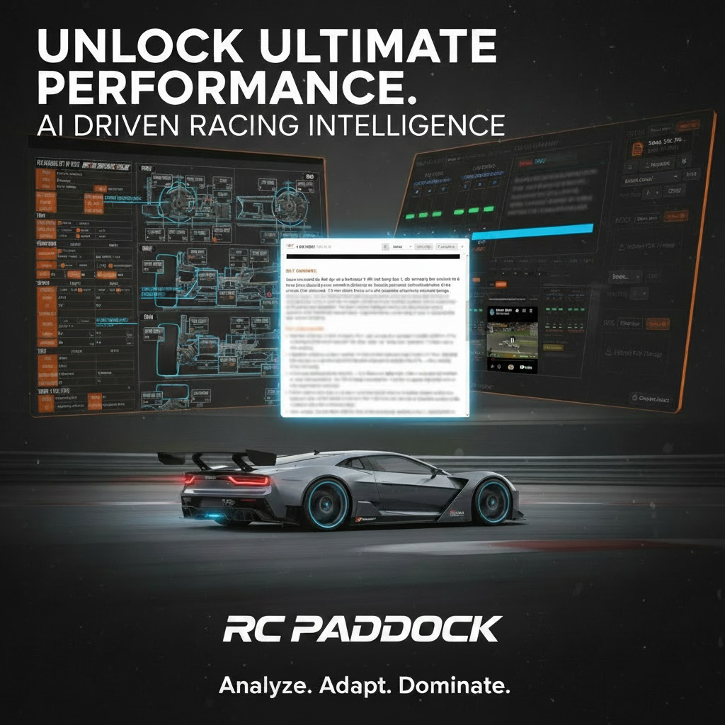 Setup and session report shown in the paddock